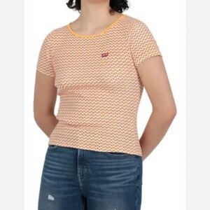 Levi's Women's Short Sleeve Orange Tee